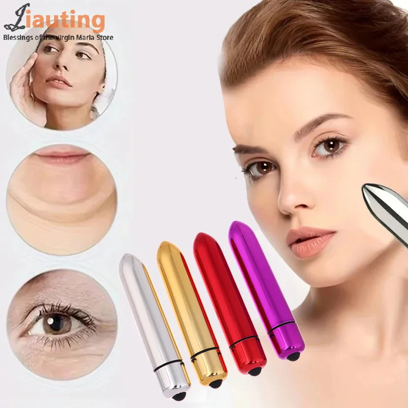 Mini Vibrating Massager Facial And Eye Massage Treatment Promotes Lotion Absorption Portable For Home And Travel Beauty Tool