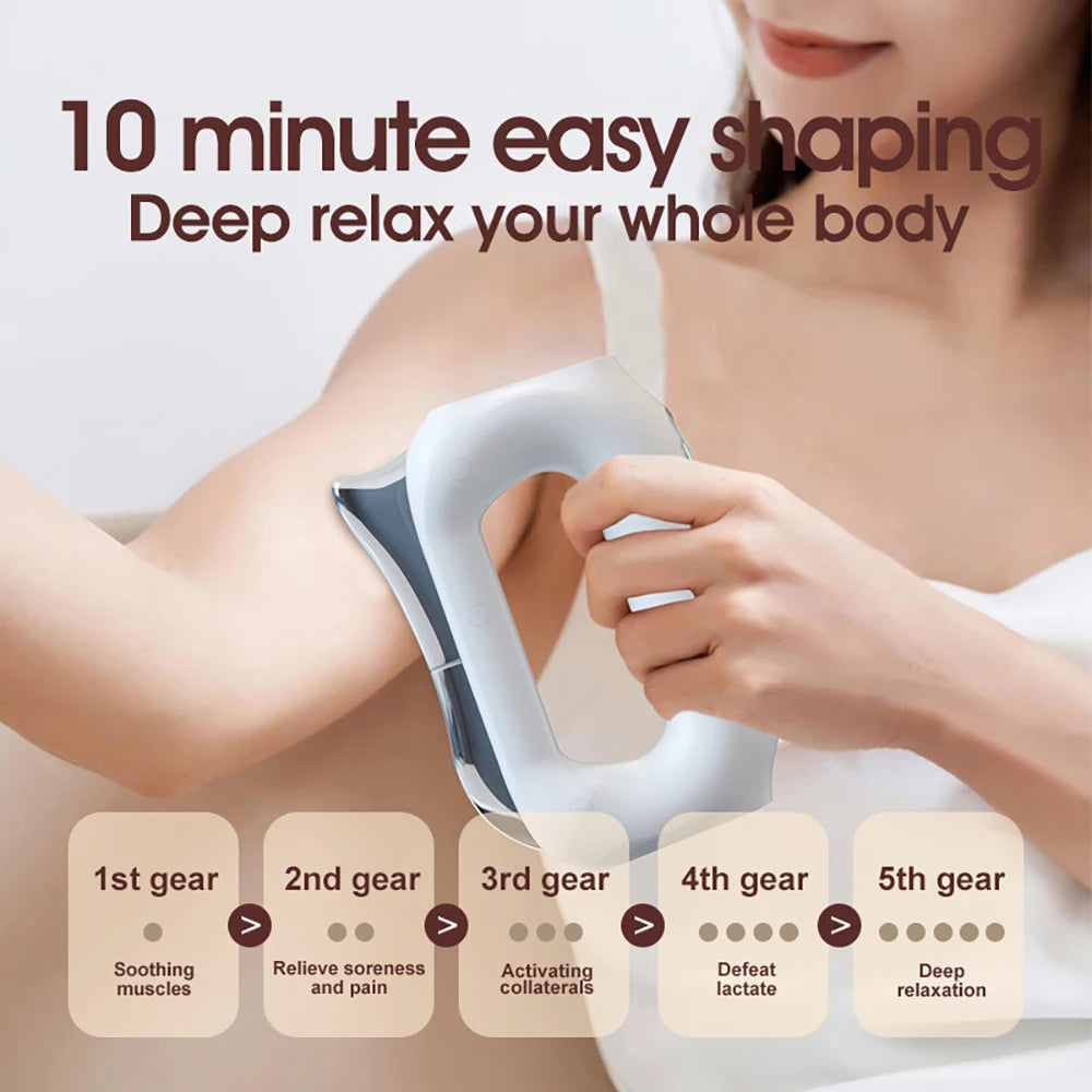 Electric Heating Fascia Massager Body Scraping Microcurrent Vibration Muscle Relaxation Body Lifting Guasha Massage Knife