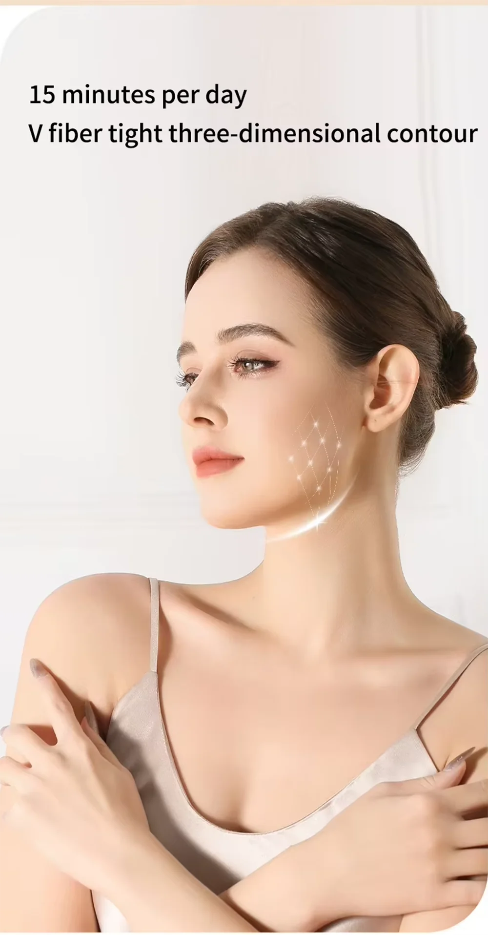 V Face Lifting Roller Massager Microcurrent EMS RF Red Blue Light Therapy Vibrating Face Slimmer Neck Firming Anti Wrinkle Beaut