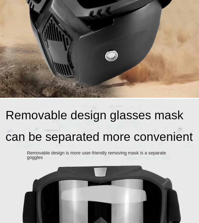 Goggles Full Face Hd Transparent Fog-proof Sand-proof Electric Welding Protective Glasses Versatile Breath-proof Windproof Mask