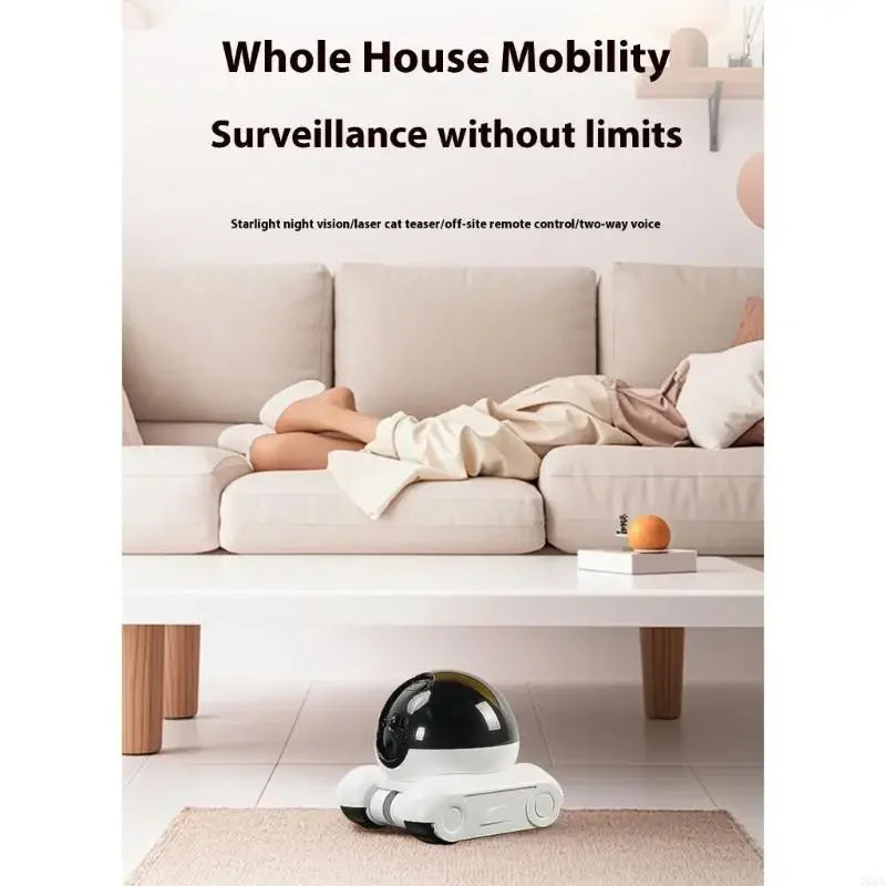 360 Degree Rotating Pet Camera with Two Way Talk Function and Night Detection Robot Cameras for Home Security Dureve
