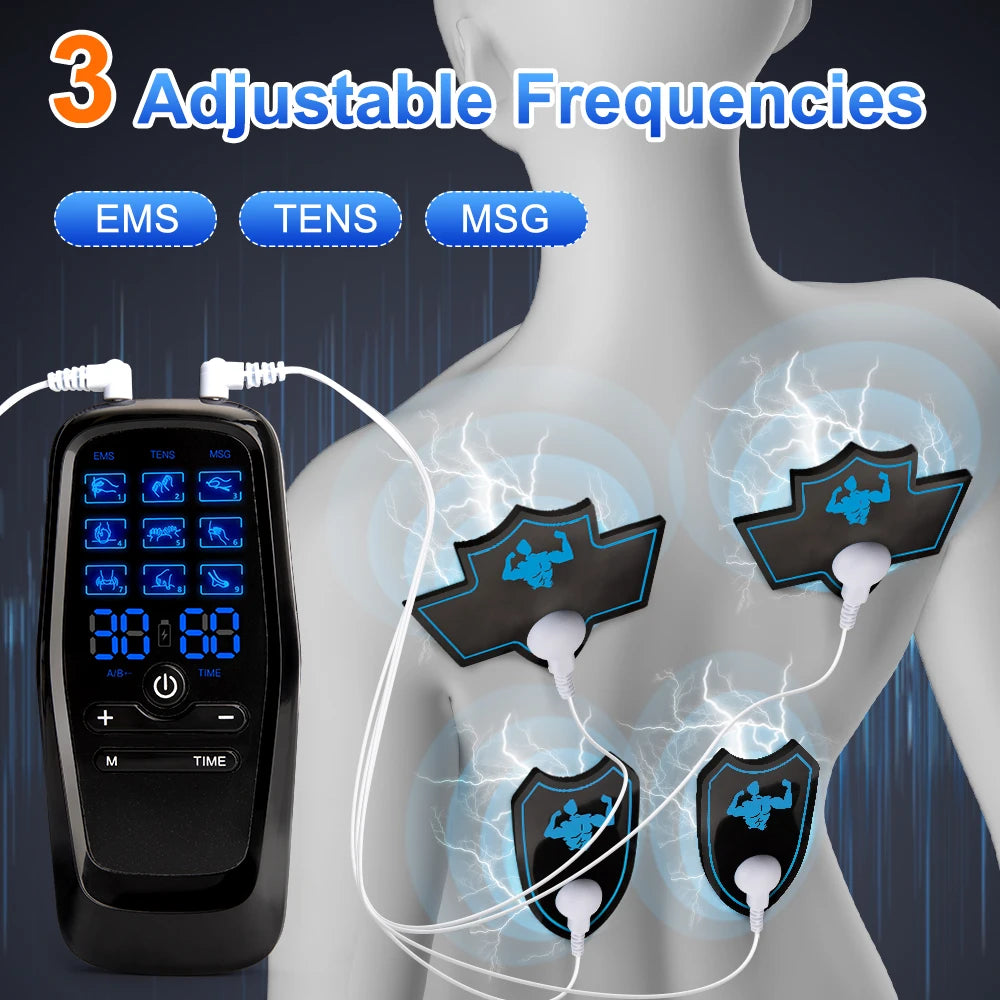 Microcurrent Muscle Stimulator Ems Pulse Massage Physiotherapy Device Muscle Training Slimming Machine Massager Pain Relief