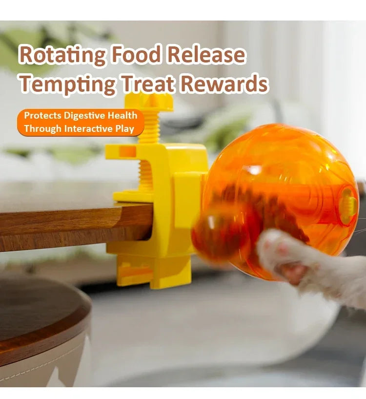 Pet Self-Service Feeder Dog Feeder Ball, Slow Food Dispenser Toy Pet Reward Machine for Small Dogs & Cats Anti-Gulping