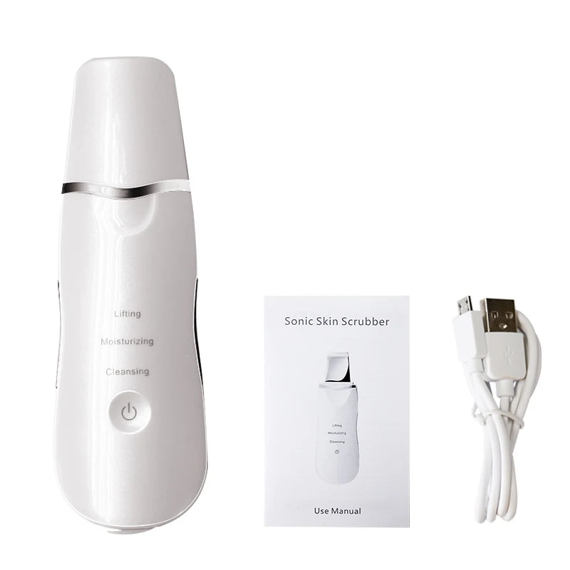Ultrasonic Deep Face Cleaning Machine Skin Scrubber Remove Dirt Blackhead Reduce Spots And Wrinkles Facial Whitening Lifting