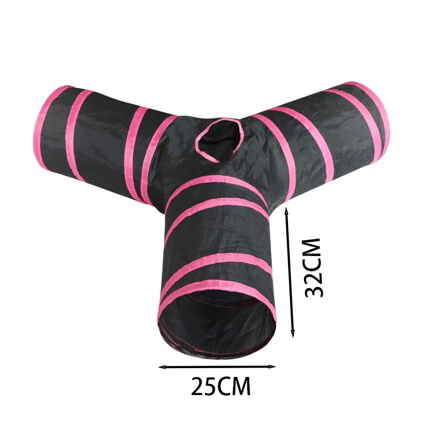 Cat Tunnel Pet Tube Collapsible Play Toy Indoor Outdoor Kitty Puppy Toys for Puzzle Exercising Hiding Training Dureve