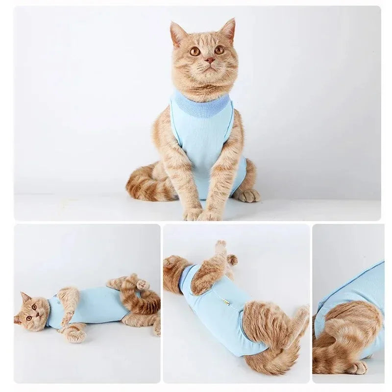 Pet Anti-licking Sterilization Cat Surgery Suit for Small Medium Dog Vest Four-legged Jumpsuit Puppy Kitten Clothes Chihuahua