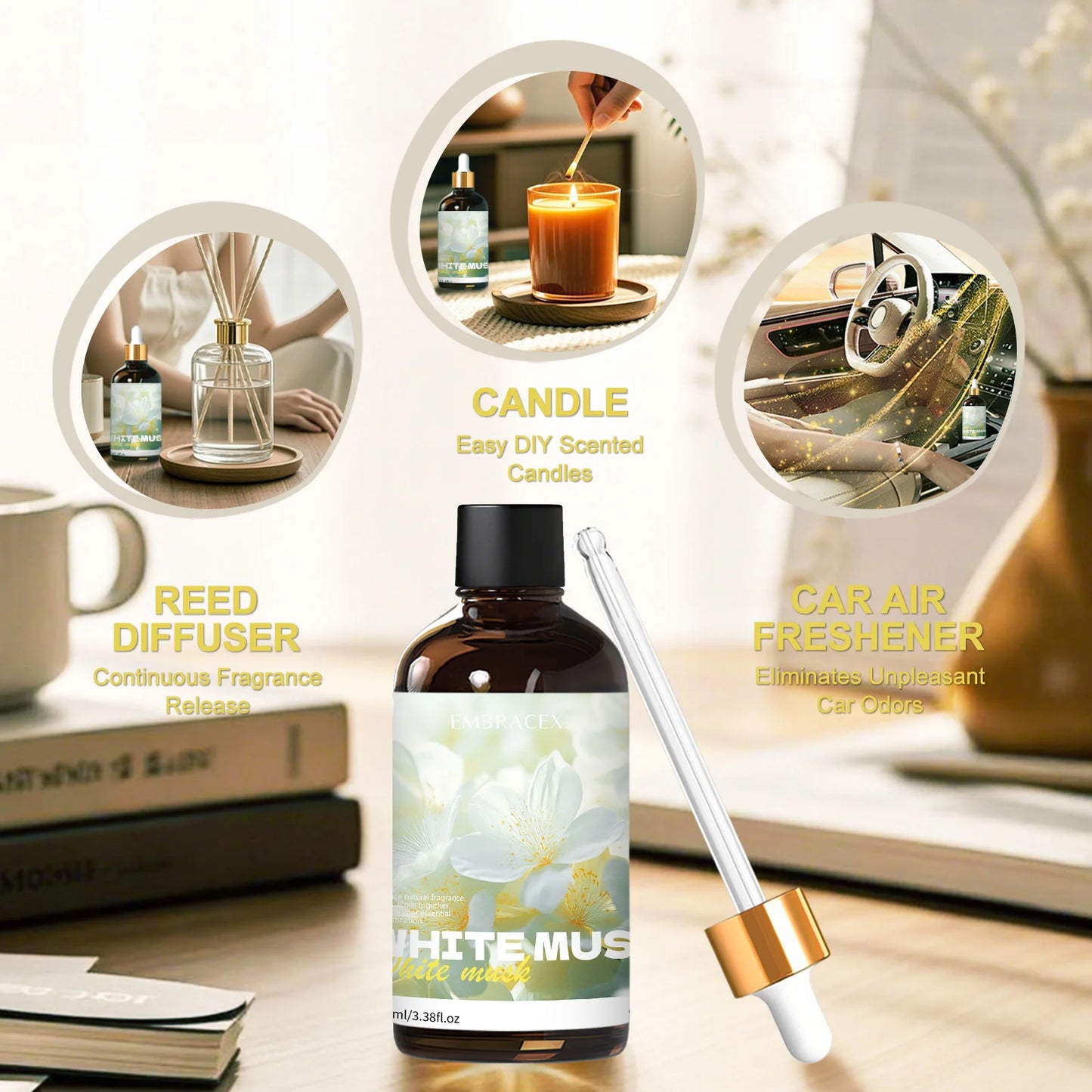 100ml White Musk Essential Oil Face Oil Skincare Bodycare Natural Plant Fragrance Oil For Massage Gift To Friends