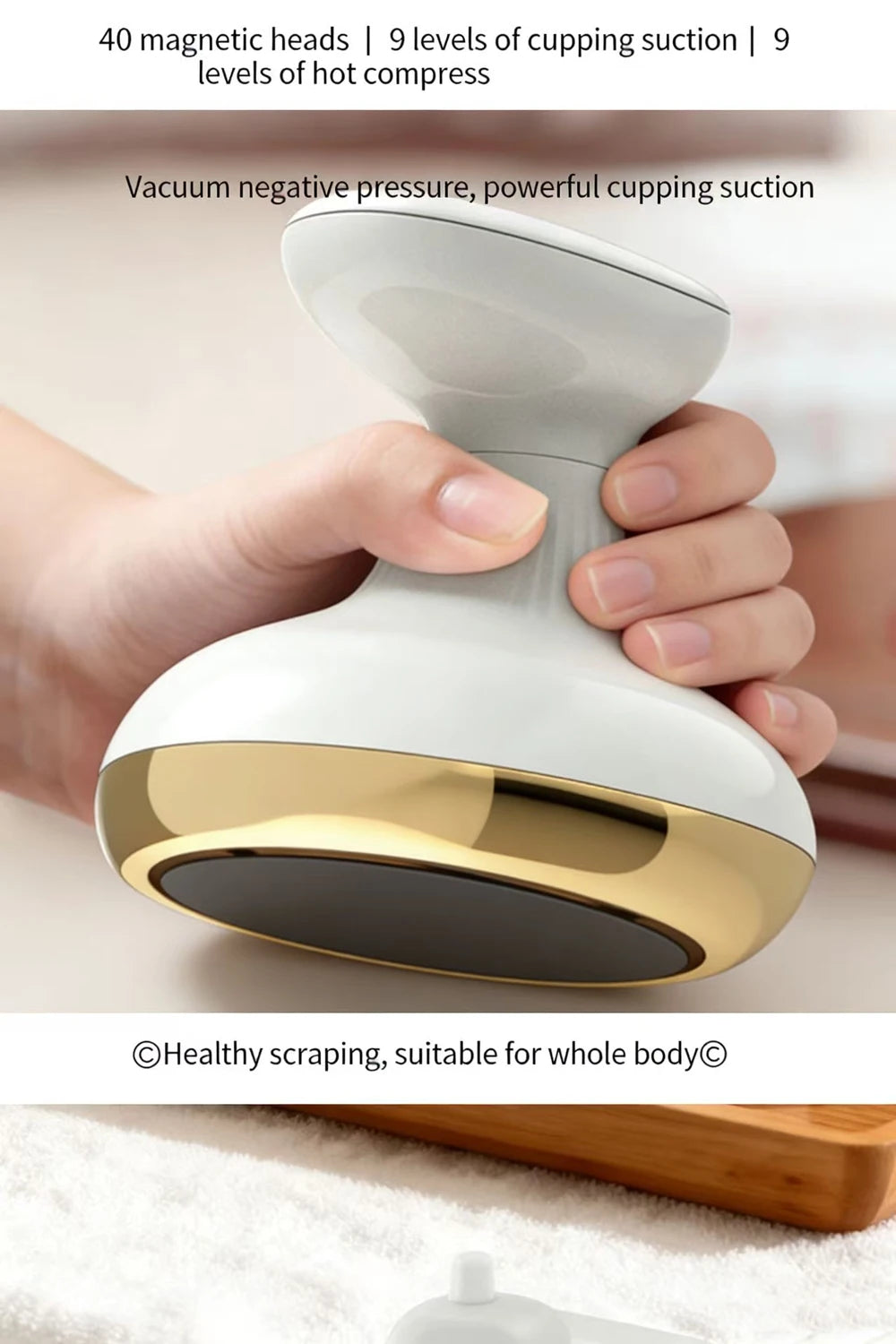 Electric Massage Meridian Brush, Universal Body Mud Scraping, Cupping Scraper, Abdominal and Back Massager, for Home Use