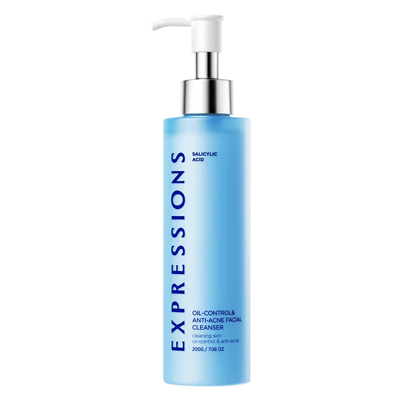 Korean Facial Cleanser – Salicylic Acid + Niacinamide, Blue Lotus & Lotus Extract for Gentle Cleanse & Oil Balance