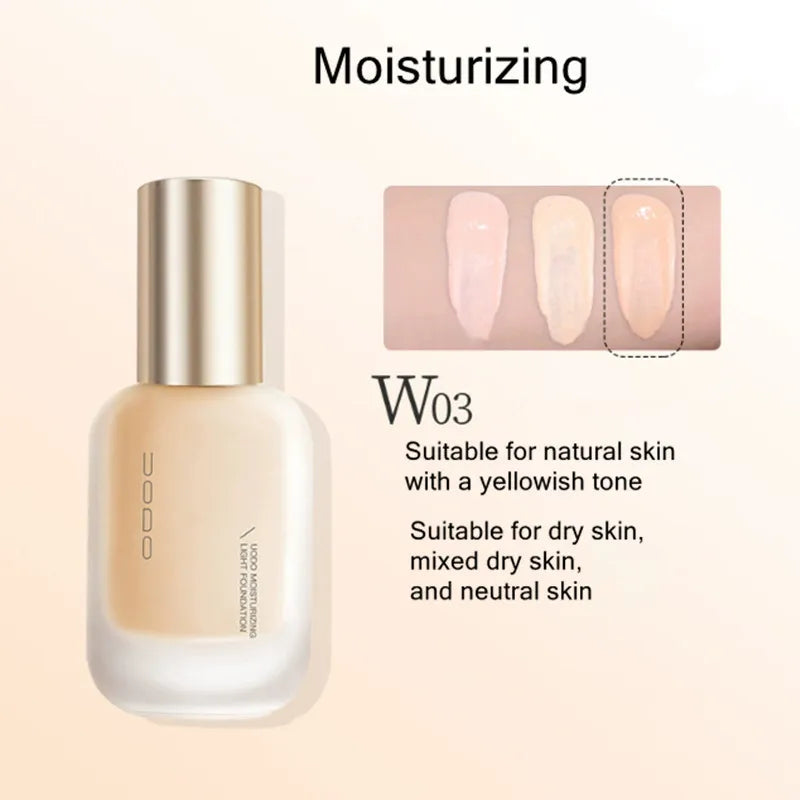 UODO Matte Face Make Up Liquid Foundation Primer Oil Control Hydrating Moisturizing Concealer Skin Care Long-lasting
