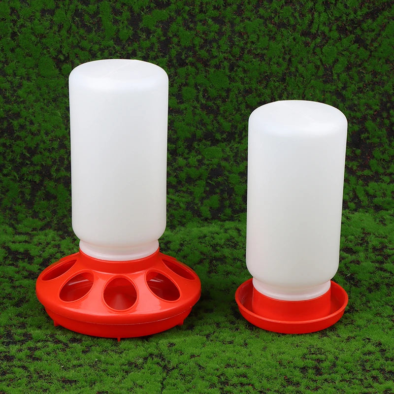 [F] Poultry Thickened Feeder And Drinker Water Food Dispenser Automatic Chicken Birds Chick Waterer Feeding Bucket Container
