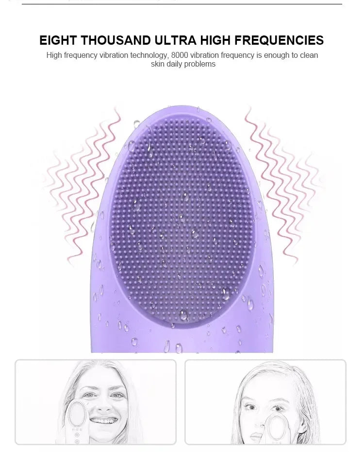 Wholesale 4 In 1 Logo Waterproof Pore Deep Cleaning Machine Soft Silicones Facials Cleansers Brush Electrics