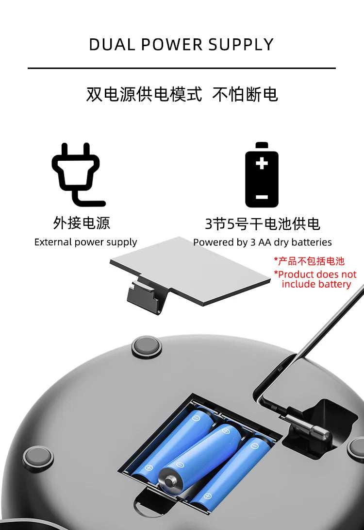 Automatic Cat Feeders, 4L Timed Cat Dry Food Dispenser, Dual Power Supply, Programmable Portion Size, Auto Pet Feeder