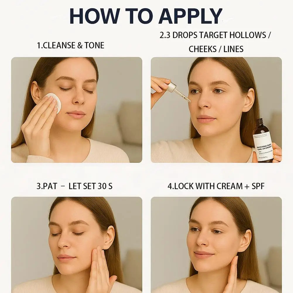Face Essence Replenishment Moisturize Brighten Skin Care Firming Facial Serum Promote Smoother,Fine lines