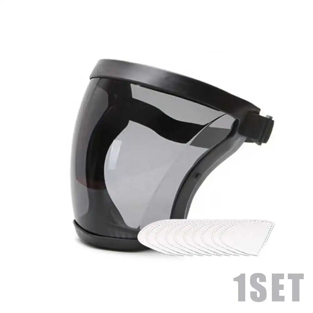 Full Face Shield Transparent Safety Mask With Filthers Oil-splash Proof Eye Facial Anti-fog Head Cover Work Protection Glasses