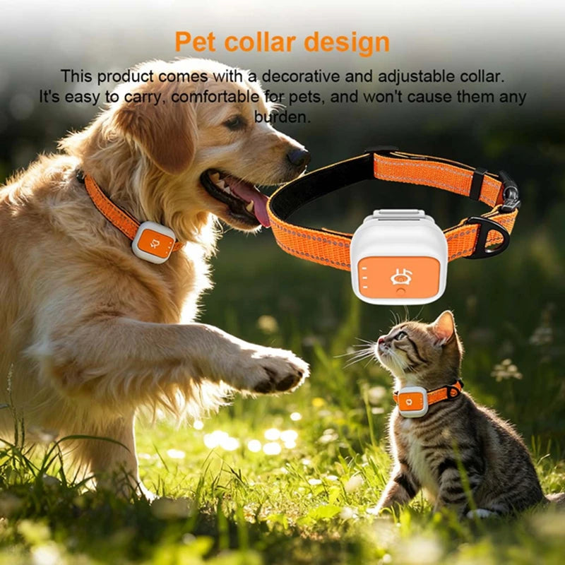 Mini Pet GPS Tracker Global 4G LTE Smart Anti Lost Device with SOS Alert and Geo Fence History Route for Cats Dogs iOS Android