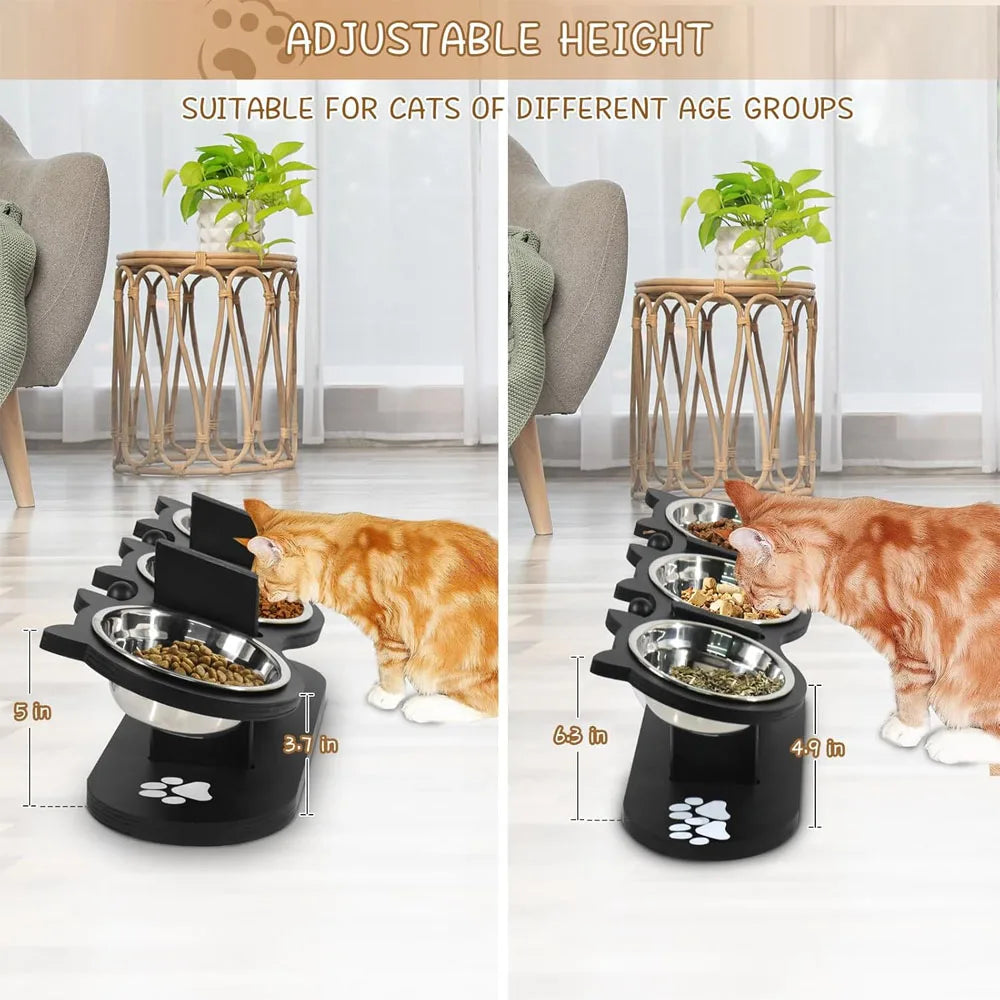 Dog Elevated Feeder Pet Food Water Bowls for Bulldog Puppy Kitten Dish Feeding and WaterSupplies for Small Dogs Accessories