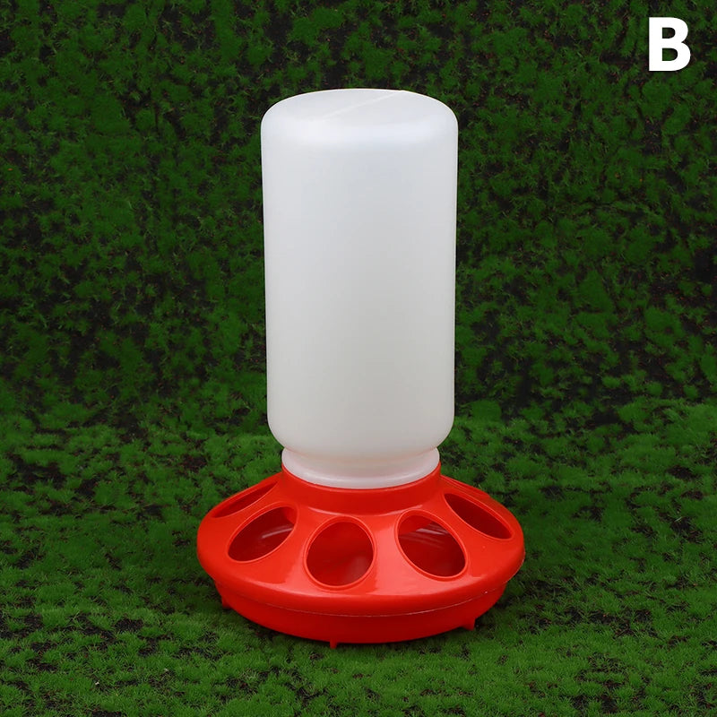 [F] Poultry Thickened Feeder And Drinker Water Food Dispenser Automatic Chicken Birds Chick Waterer Feeding Bucket Container