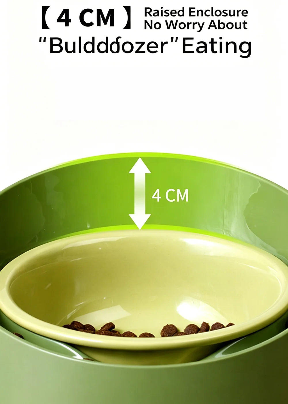 Ceramic Cat Food Water Bowl Flower Shaped Adjustable Anti-Vomiting Cat Bowl Non-Slip Neck Protection Pet Feeding Supplies