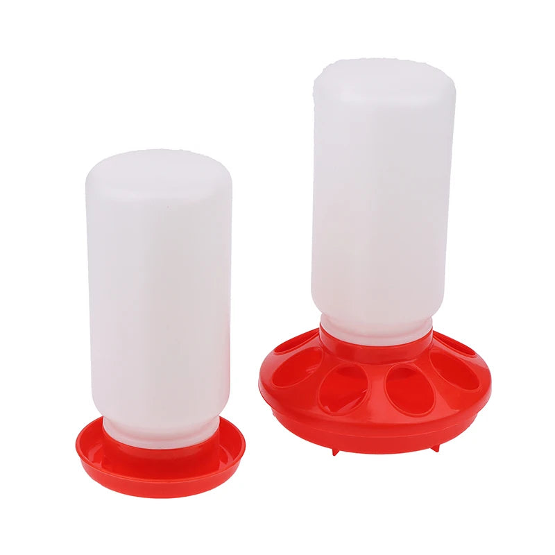 [F] Poultry Thickened Feeder And Drinker Water Food Dispenser Automatic Chicken Birds Chick Waterer Feeding Bucket Container