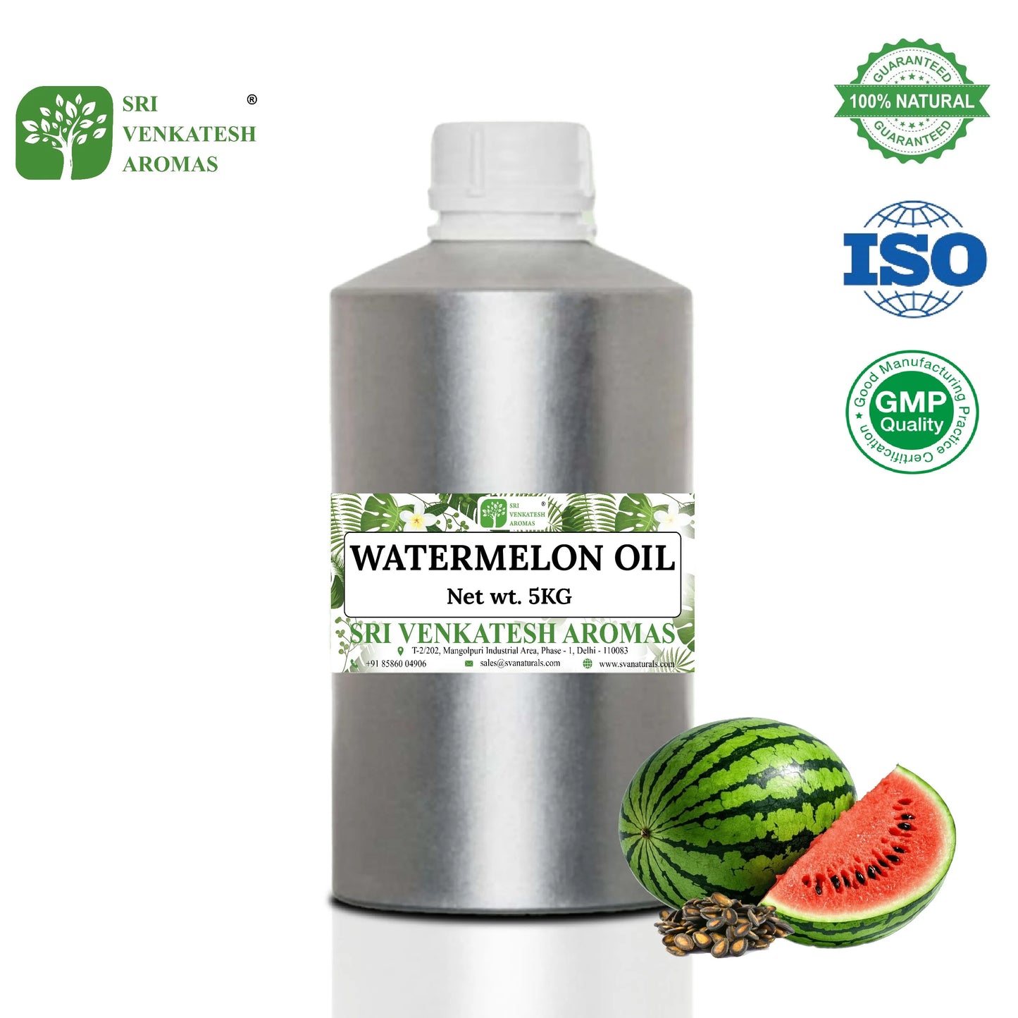 Watermelon Seed Oil Natural Carrier Oil Cold Pressed Cosmetic Grade for Hair and Skin Care Use 1 kg Pack