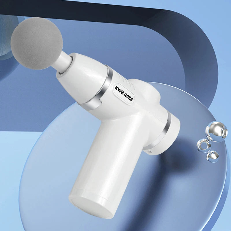 Fascia gun with 12 massage heads, muscle massage gun, new mini massager for relaxing and tapping muscles