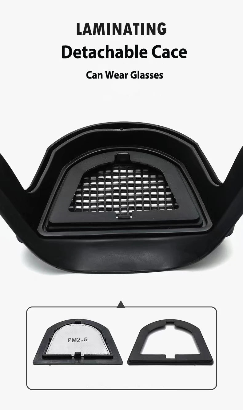 Anti-Fog Full Face Shield With Filters Kitchen Oil-Splash Face Mask Work Protection Mask Safety Glasses Protective Cover Mask