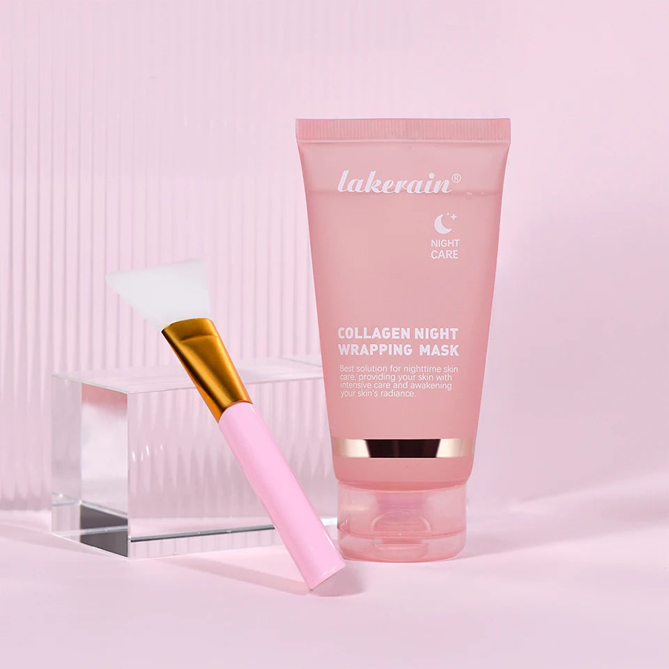 Collagen Facial Mask And Brush Set Rejuvenates Moisturizes Brightens Skin For Glowing Elasticity Korean Face Care Treatment