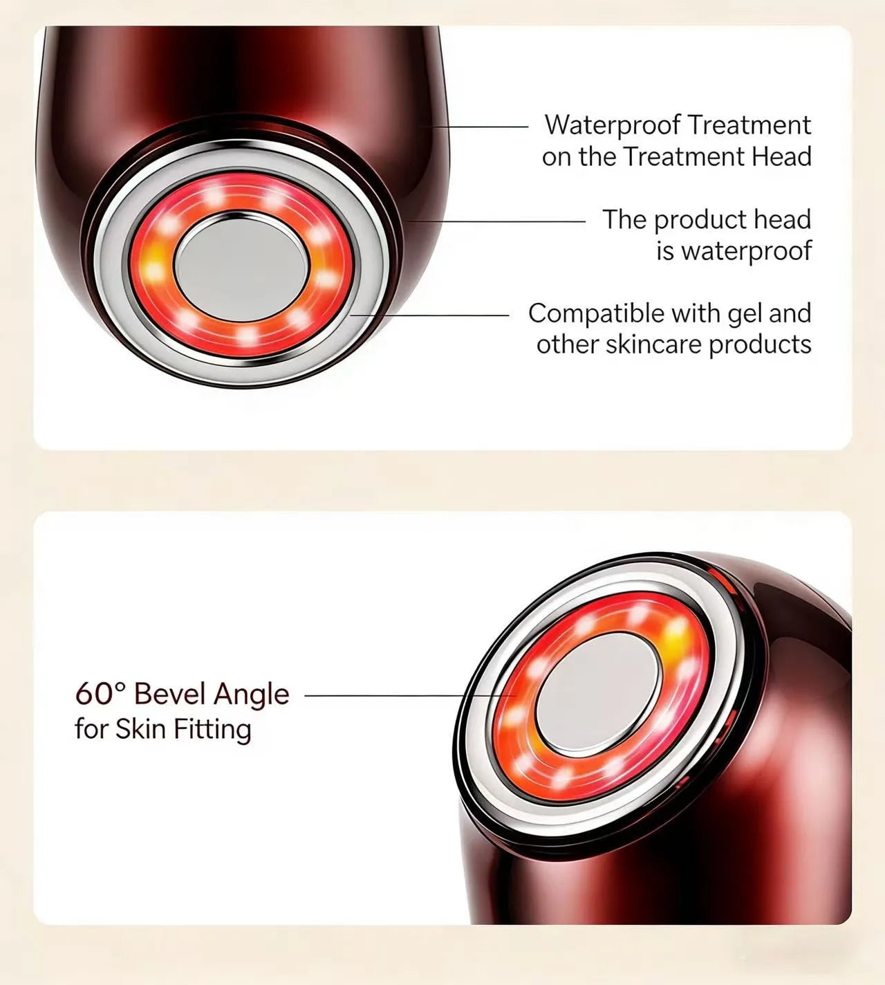 At-Home Microcurrent Facial Device with Light Therapy – Anti-Aging Skin Tightening Massager