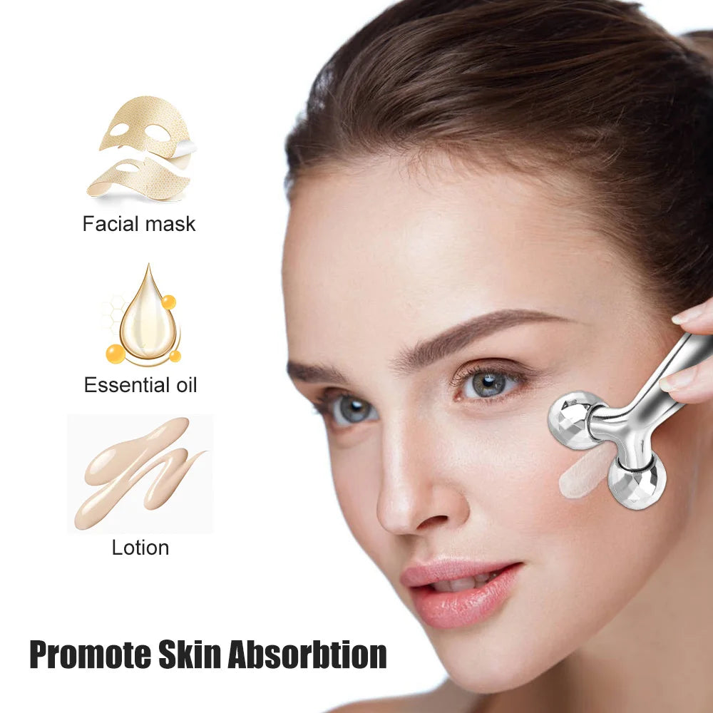 Y Shape 3D Roller Face & Neck Massager with Gua Sha Tool My Store 2