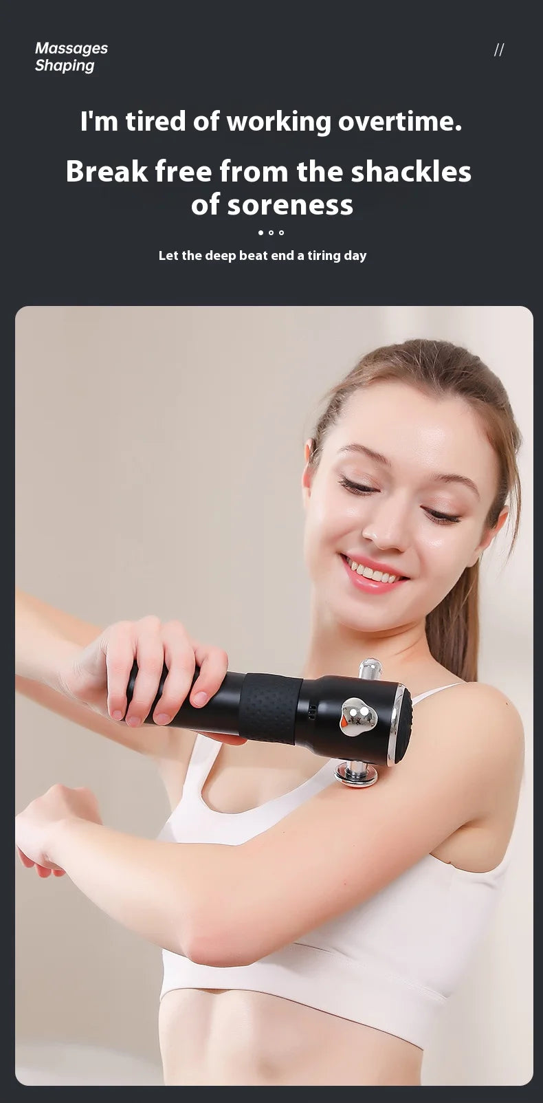Multi-function Fascia Release Instrument Three-dimensional High-frequency Vibration 4 Massage Areas Full Body Massage 3 Gear