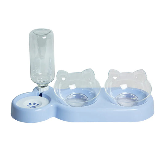 5K Pet SuppliesElevated Bowls For Cats And DogsDurable Double Cat And Dog Bowl FeedersElevated Cat Feeding And Drinking Supplies