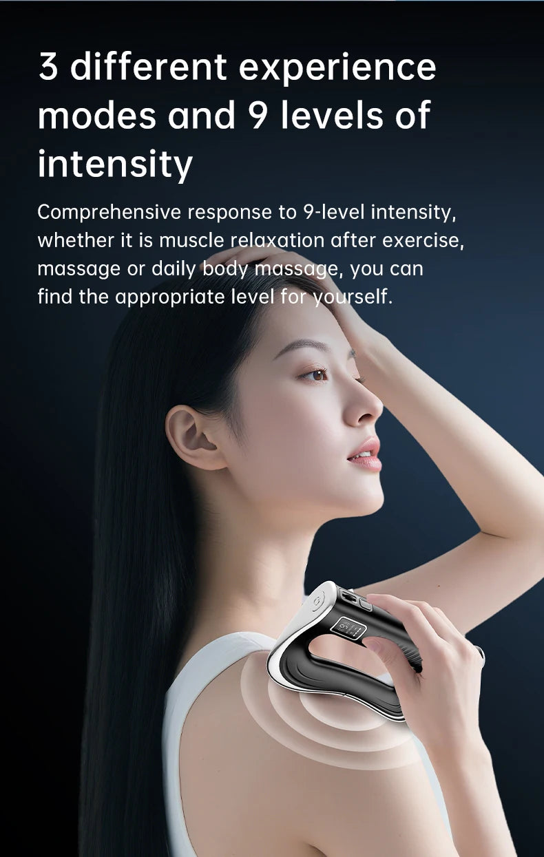 EMS Electric Fascia Scraper Micro Current Compression Muscle Vibration Relaxation Massager Body Lifting Scraper Massage Knife