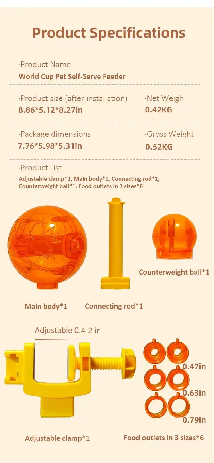 Pet Self-Service Feeder Dog Feeder Ball, Slow Food Dispenser Toy Pet Reward Machine for Small Dogs & Cats Anti-Gulping