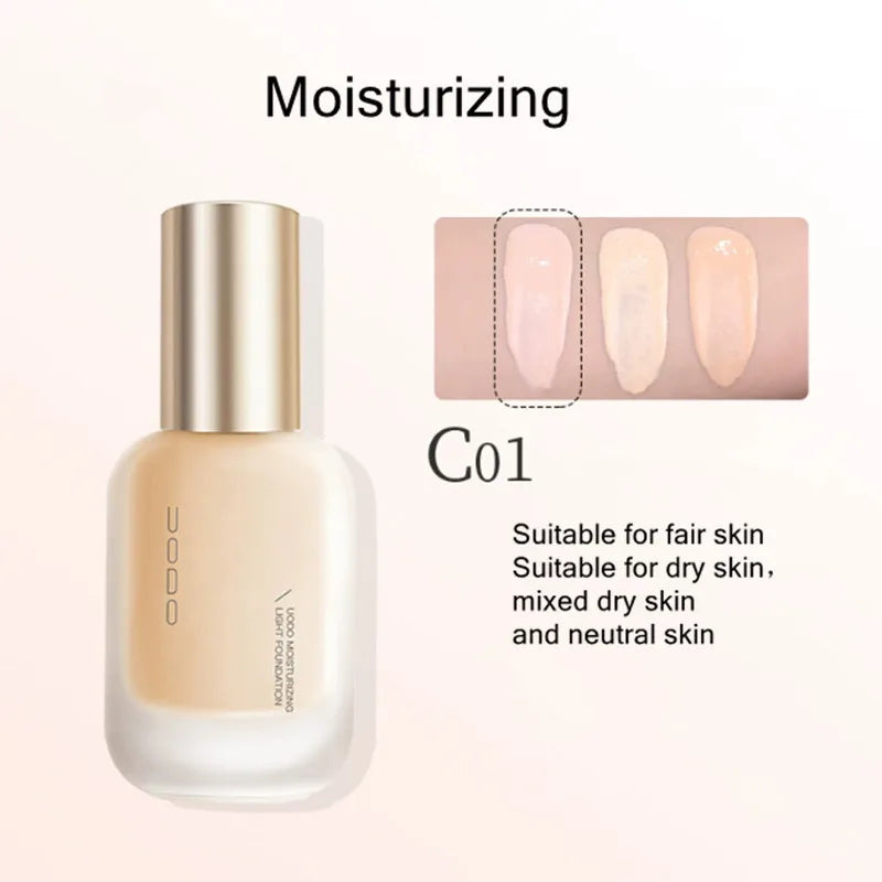 UODO Matte Face Make Up Liquid Foundation Primer Oil Control Hydrating Moisturizing Concealer Skin Care Long-lasting