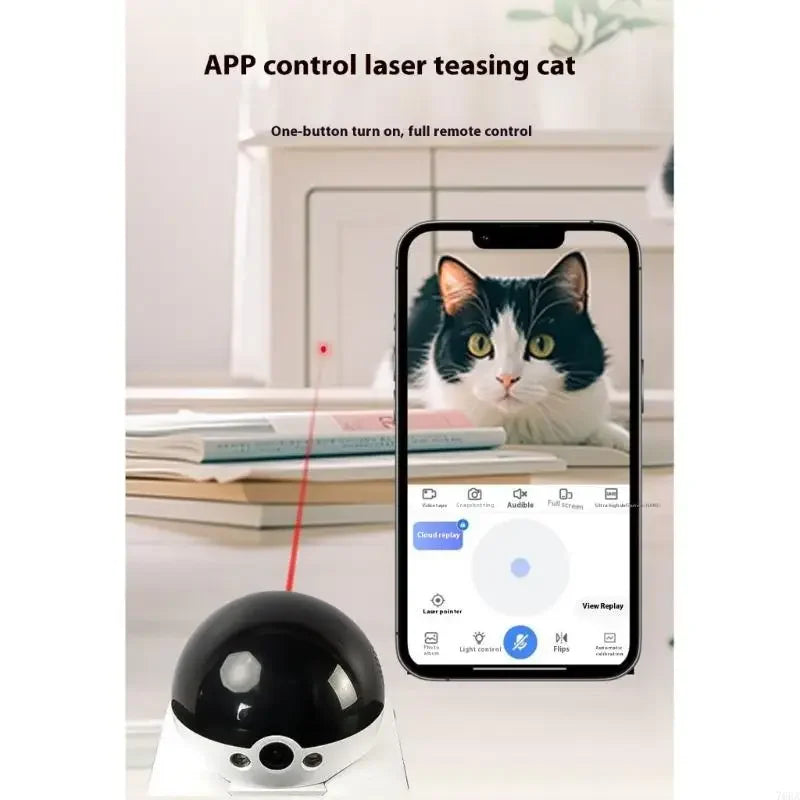 360 Degree Rotating Pet Camera with Two Way Talk Function and Night Detection Robot Cameras for Home Security Dureve