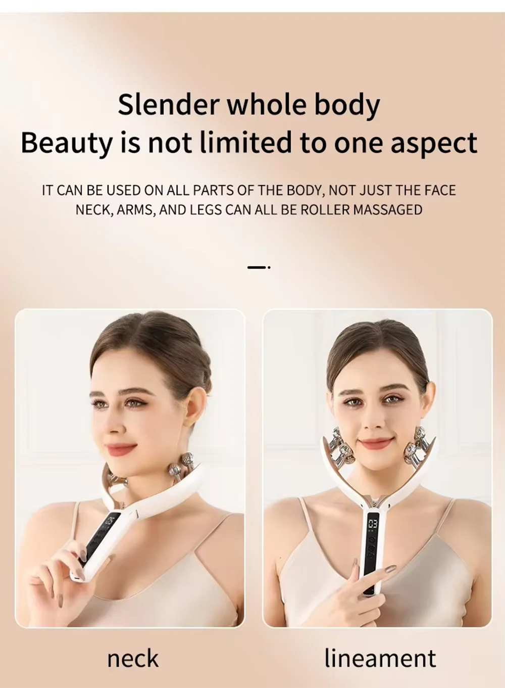 V Face Lifting Roller Massager Microcurrent EMS RF Red Blue Light Therapy Vibrating Face Slimmer Neck Firming Anti Wrinkle Beaut
