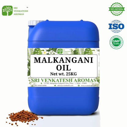 Botanical Malkangani Seed Oil | Herbal Carrier Oil | 5 kg Bulk | Hair Strength & Skin Care | Cosmetic Ingredient