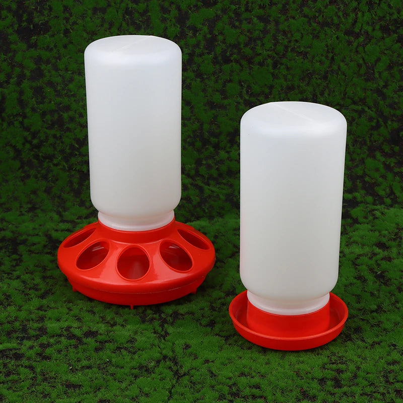 [F] Poultry Thickened Feeder And Drinker Water Food Dispenser Automatic Chicken Birds Chick Waterer Feeding Bucket Container