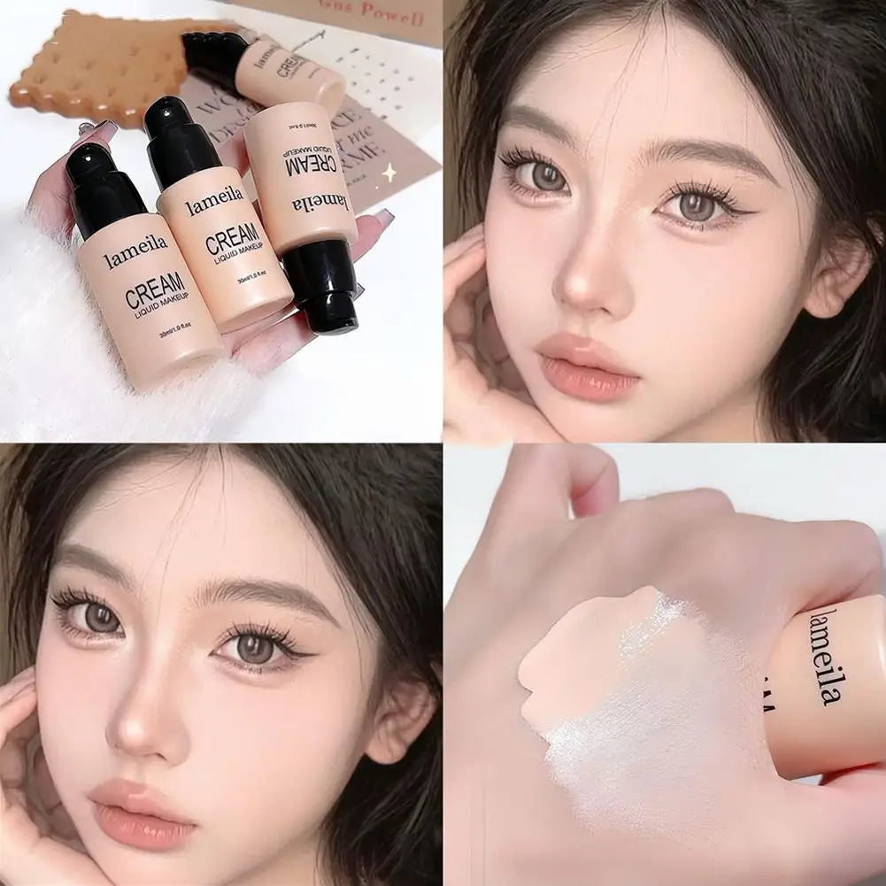 Matte Liquid Foundation Effective Concealer Moisturizing Long-lasting Waterproof Sweat-resistant Makeup Professional Cosmetics