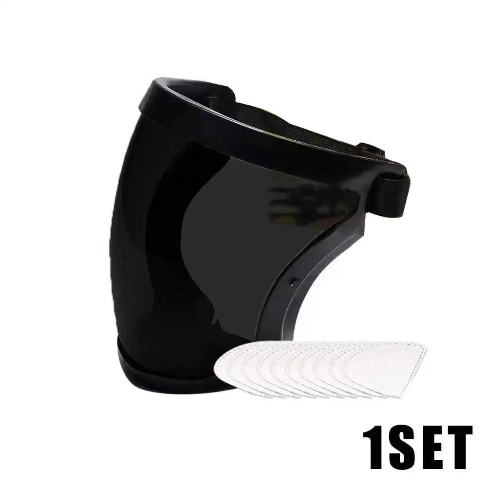 Full Face Shield Transparent Safety Mask With Filthers Oil-splash Proof Eye Facial Anti-fog Head Cover Work Protection Glasses