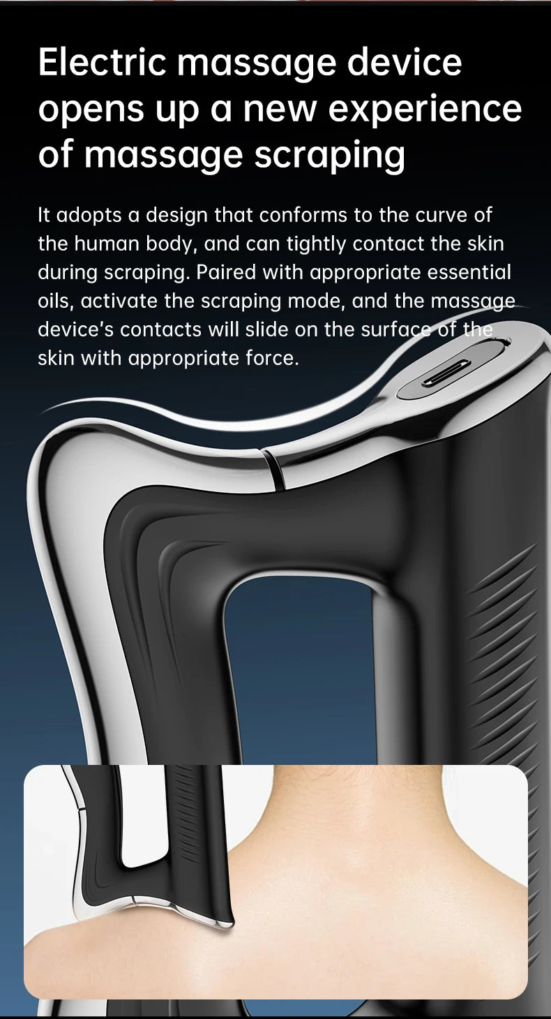 EMS Electric Fascia Scraper Micro Current Compression Muscle Vibration Relaxation Massager Body Lifting Scraper Massage Knife