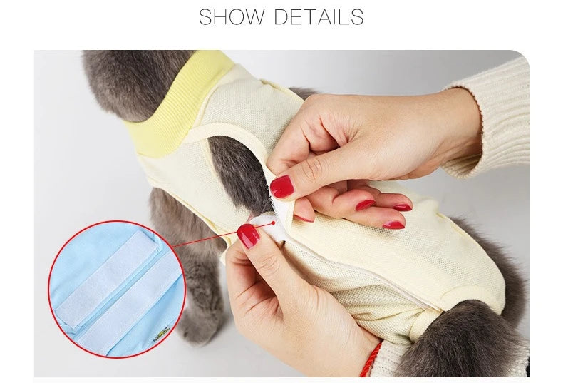 Pet Anti-licking Sterilization Cat Surgery Suit for Small Medium Dog Vest Four-legged Jumpsuit Puppy Kitten Clothes Chihuahua