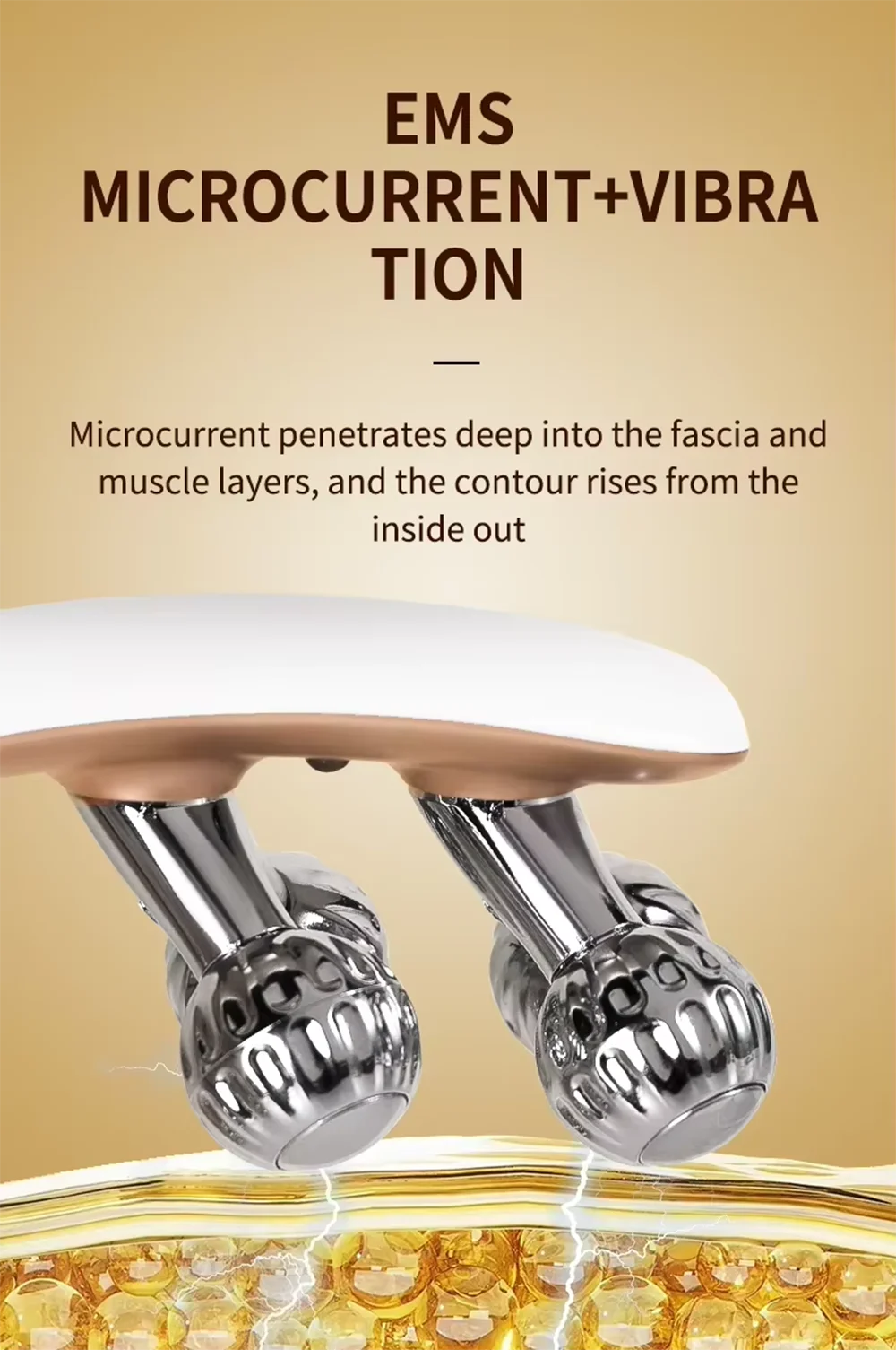 V Face Lifting Roller Massager Microcurrent EMS RF Red Blue Light Therapy Vibrating Face Slimmer Neck Firming Anti Wrinkle Beaut