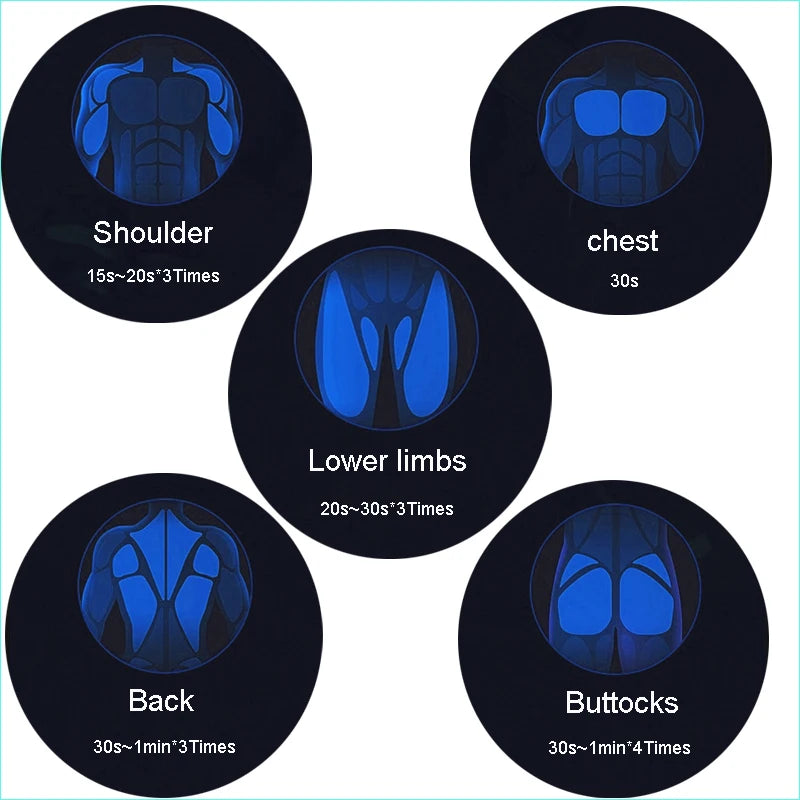 Fascia Massager Body Scraping NMES Muscle Stimulator Electric Fascial Tissue Gua Sha Tool Lymphatic Drainage Massage Pain Relief