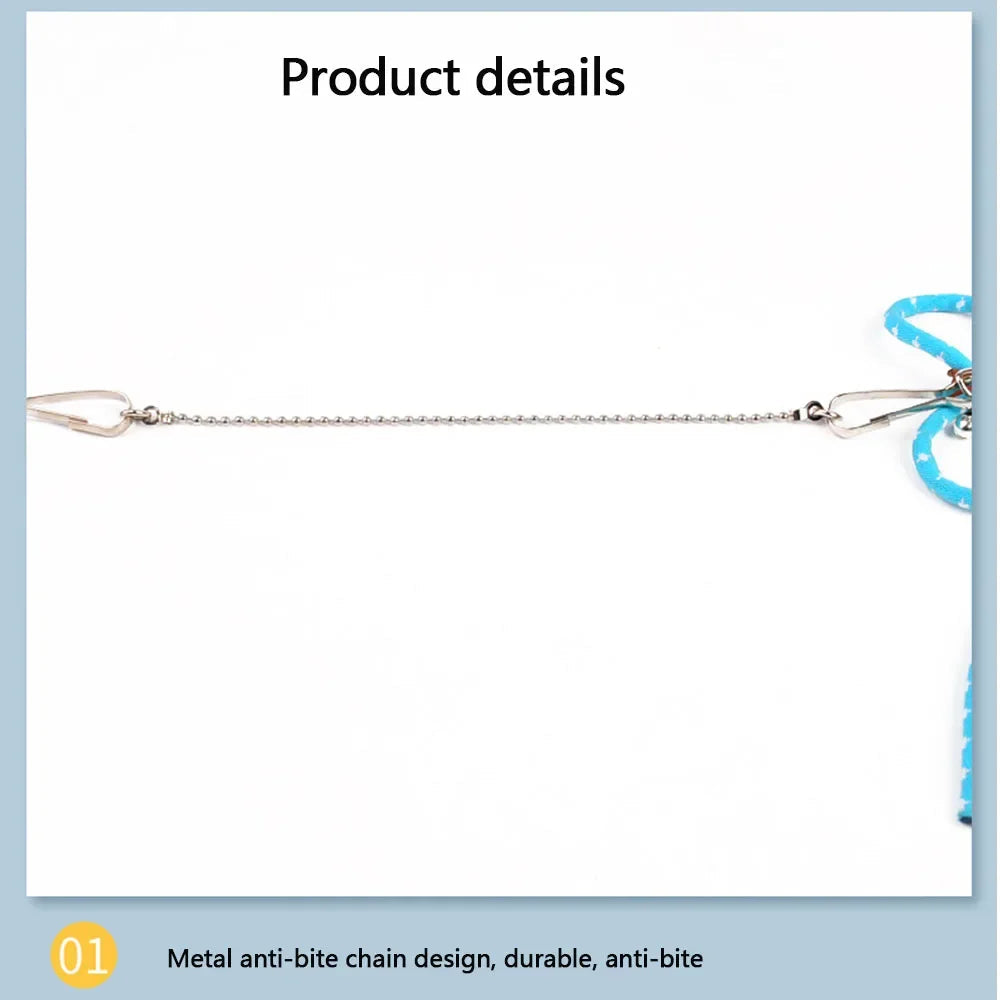 Pet Adjustable Soft Harness Bell Leash Set Mouse Hamster Ferrets Rat Pet Pig Leash Hamster Harness Rope Anti-bite Pet Walking Dureve