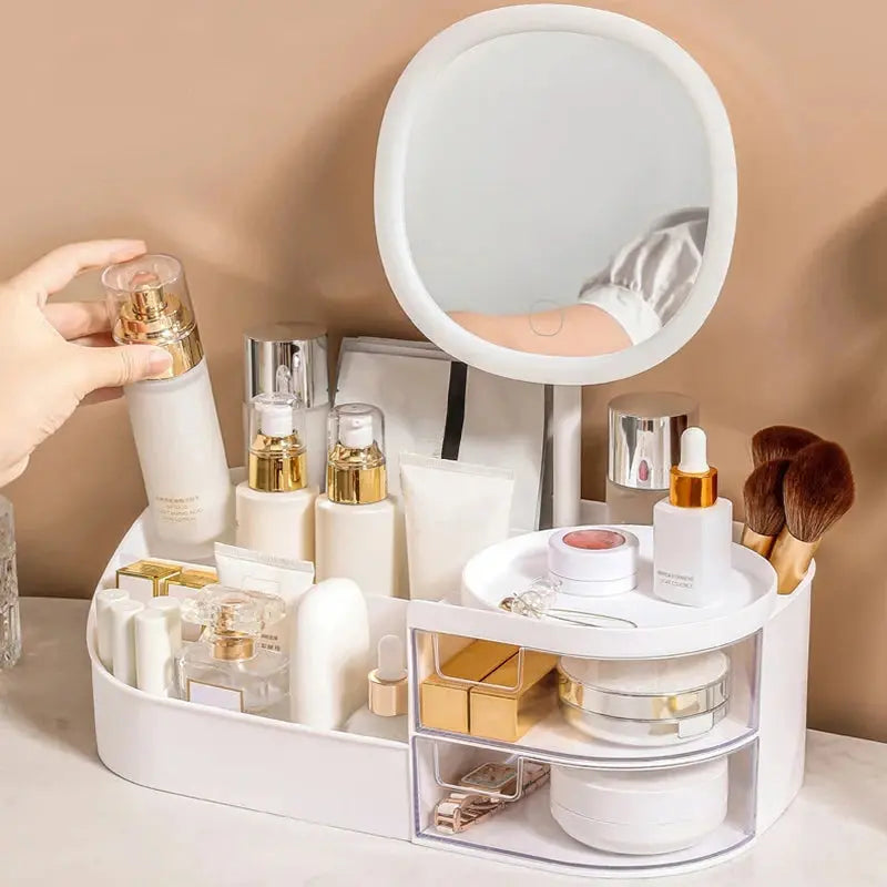 Makeup Storage Box with Mirror & Touch Light My Store 2