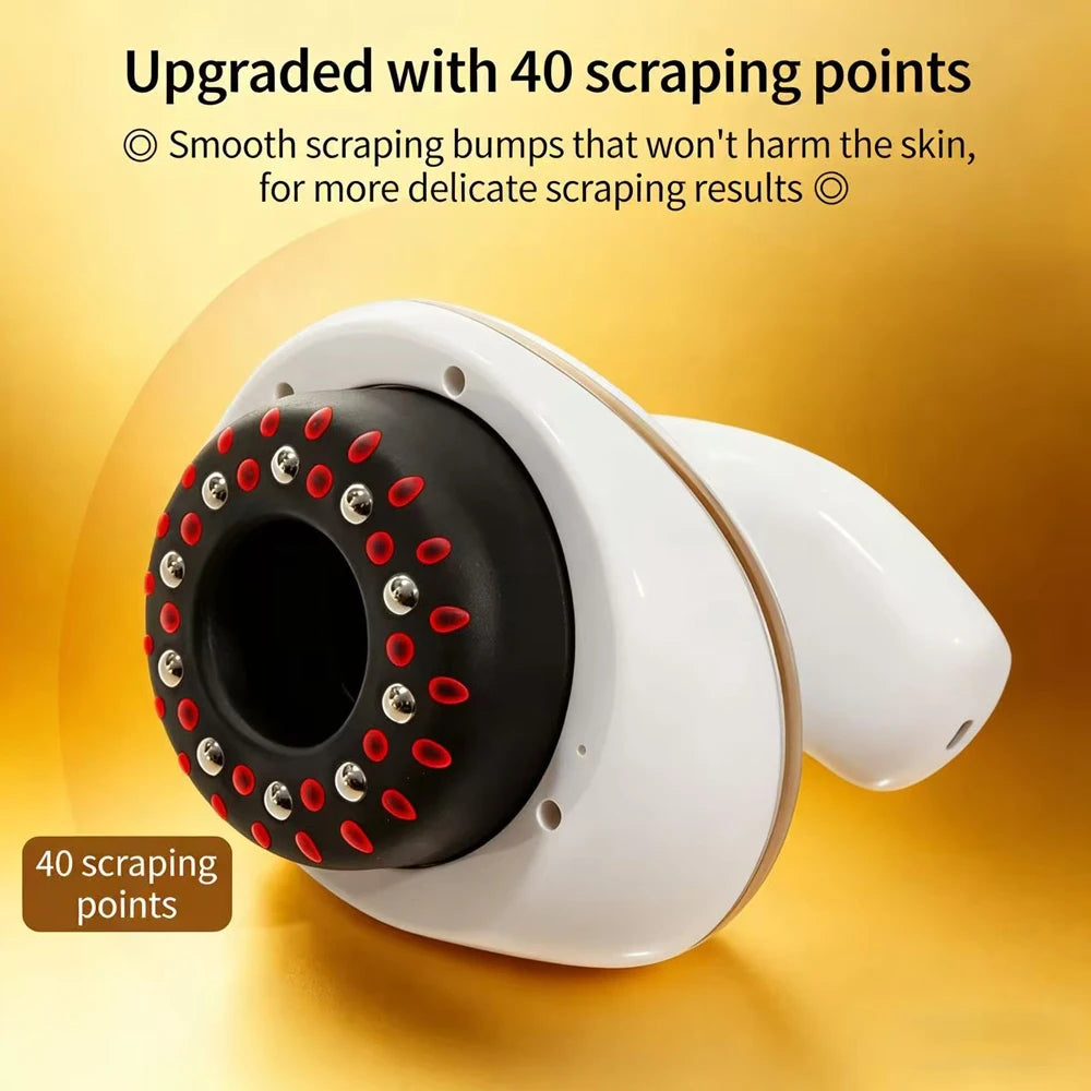 Electric Massage Meridian Brush, Universal Body Mud Scraping, Cupping Scraper, Abdominal and Back Massager, for Home Use