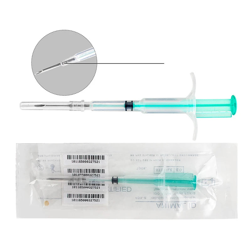1.25*7Mm/1.4*8Mm/2.12*12Mm Pet Animal Microchip Syringe Horse Dog Microchip Pet Chip Animal Chip Syringe for Dogs Cats Fish